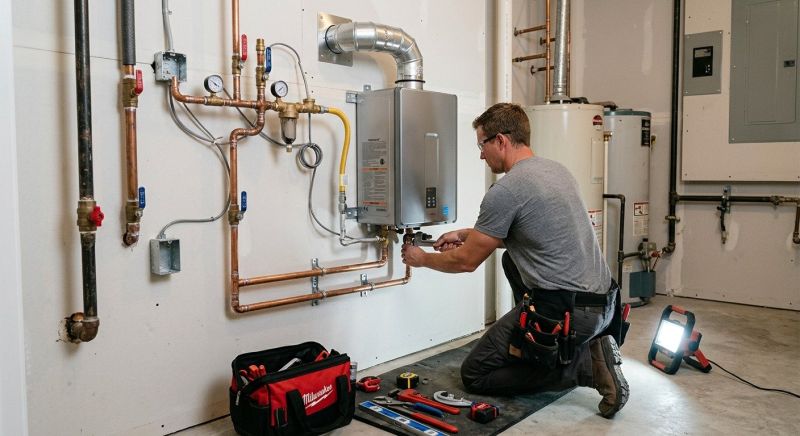 Tankless Heater Installation project example